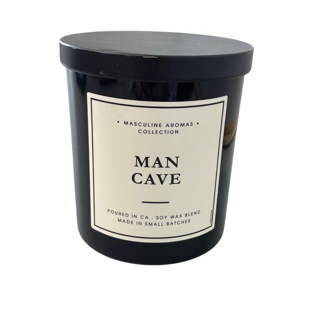 Leoben Co Man Cave Scented Candle Soy Wax Blend 9oz Masculine Aromas Collection
